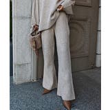 オートミール | ミックスニットフレアパンツesutoreja ボトム スタイルアップ | BUYSENSE