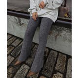 ブラウン | ミックスニットフレアパンツesutoreja ボトム スタイルアップ | BUYSENSE