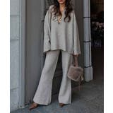 ミックスニットフレアパンツesutoreja ボトム スタイルアップ | BUYSENSE | 詳細画像2 