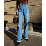 ブルー | フレアデニムパンツesutoreja ボトム スタイルアップ | BUYSENSE