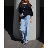 センタープレスワイドデニムesutoreja ボトム スタイルアップ | BUYSENSE | 詳細画像4 