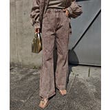 ブラウン | ケミカルウォッシュカラーデニムパンツesutoreja ボトム スタイルアップ | BUYSENSE