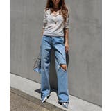 ダメージワイドストレートデニムesutoreja デニム スタイルアップ | BUYSENSE | 詳細画像9