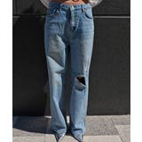ダメージワイドストレートデニムesutoreja デニム スタイルアップ | BUYSENSE | 詳細画像10