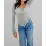 シースルーデザインフリルトップス esutoreja カットソー | BUYSENSE | 詳細画像2 