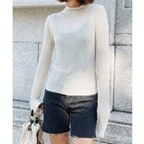 ホワイト | ハイネックシアーニット esutoreja カットソー | BUYSENSE