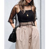 ブラック | シアートップスカップキャミソールセット esutoreja トップス | BUYSENSE