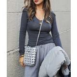 チャコール | Vネックシンプルトップスesutoreja カットソー スタイルアップレディース | BUYSENSE