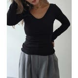 Vネックシンプルトップスesutoreja カットソー スタイルアップレディース | BUYSENSE | 詳細画像2 