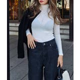 ホワイト | ベーシックタートルネックトップスesutoreja カットソー スタイルアップ | BUYSENSE