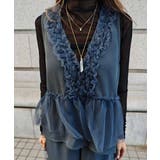 Vネックチュールフリルベストesutoreja カットソー スタイルアップ | BUYSENSE | 詳細画像8 