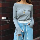 グリッターリブトップスesutoreja カットソー スタイルアップ | BUYSENSE | 詳細画像1