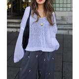 アイボリー | ローゲージブイネックニットesutorejaカットソー スタイルアップ レディー… | BUYSENSE