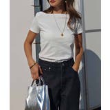 ホワイト | ボートネックTシャツesutoreja カットソー スタイルアップ | BUYSENSE