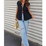 シャーリングリボンブラウスesutoreja カットソー スタイルアップ | BUYSENSE | 詳細画像8 