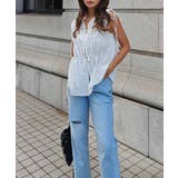 シャーリングリボンブラウスesutoreja カットソー スタイルアップ | BUYSENSE | 詳細画像2 