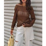 ブラウン | フラワーレースバックオープントップスesutoreja カットソー スタイルアッ… | BUYSENSE