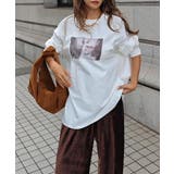 ブラウン | プリントロングスリーブTシャツesutoreja カットソー スタイルアップ | BUYSENSE