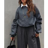 チャコール | バルーンスウェットトップスesutoreja カットソー スタイルアップ | BUYSENSE