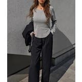 ラウンドヘムベーシックトップスesutoreja カットソー スタイルアップ | BUYSENSE | 詳細画像8 
