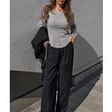 ラウンドヘムベーシックトップスesutoreja カットソー スタイルアップ | BUYSENSE | 詳細画像9 