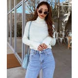 ホワイト | リブタートルニット esutoreja ニット | BUYSENSE