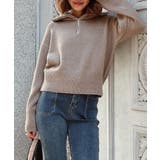 モカ | ハーフジップニット esutoreja ニット | BUYSENSE