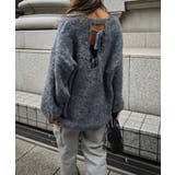 グレー | バックリボンニットesutoreja ニット スタイルアップ | BUYSENSE