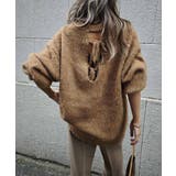 ベージュ | バックリボンニットesutoreja ニット スタイルアップ | BUYSENSE