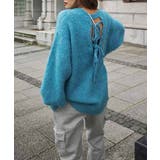 ブルー | バックリボンニットesutoreja ニット スタイルアップ | BUYSENSE