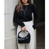 ブラック | ボートネックニットesutoreja ニット スタイルアップ | BUYSENSE