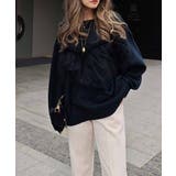 ブラック | チュールニットesutoreja ニット スタイルアップ レディース トレンド | BUYSENSE