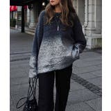 グレー | ホイルプリントニットesutoreja ニット スタイルアップ | BUYSENSE