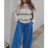 バイカラーフリルニットesutoreja ニット スタイルアップ | BUYSENSE | 詳細画像2 