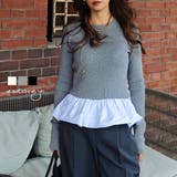 ペプラムレイヤードニットesutoreja ニット スタイルアップ | BUYSENSE | 詳細画像1 