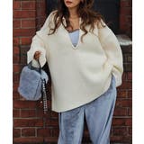 アイボリー | スキッパーポロデザインニットesutoreja ニット スタイルアップ | BUYSENSE