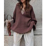 ブラウン | スキッパーポロデザインニットesutoreja ニット スタイルアップ | BUYSENSE