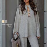 スキッパーポロニットプルオーバーesutoreja ニット スタイルアップ | BUYSENSE | 詳細画像1 