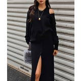 ブラック | タンクレイヤードVネックニットesutoreja ニット スタイルアップ | BUYSENSE