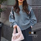 バイカラーニットプルオーバーesutoreja ニット スタイルアップ | BUYSENSE | 詳細画像1 