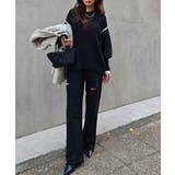 バイカラーニットプルオーバーesutoreja ニット スタイルアップ | BUYSENSE | 詳細画像7 