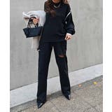 バイカラーニットプルオーバーesutoreja ニット スタイルアップ | BUYSENSE | 詳細画像8 