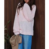 ピンク | ポップコーンニットプルオーバーesutoreja ニット スタイルアップ | BUYSENSE