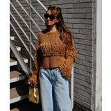 キャメル | ローゲージフリンジニットesutoreja ニット アウター | BUYSENSE