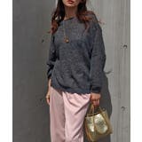 チャコール | シアールーズニットesutoreja ニット スタイルアップ | BUYSENSE