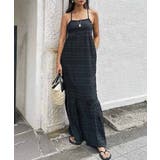ブラック | シャーリングロングドレス esutoreja ワンピース | BUYSENSE
