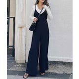 ブラック | ワイドパンツオールインワン esutoreja ワンピース | BUYSENSE