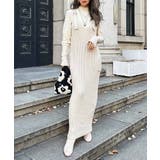 ベージュ | ショルダーベルトニットワンピース esutoreja ワンピース | BUYSENSE