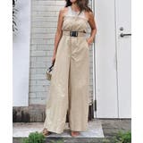 ベージュ | ワイドパンツロンパース esutoreja ボトム レディース トレンド | BUYSENSE