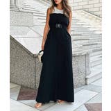 ブラック | ワイドパンツロンパース esutoreja ボトム レディース トレンド | BUYSENSE